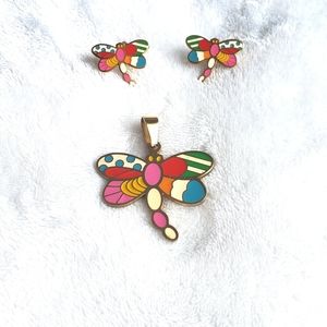 Pendant and earrings Britho